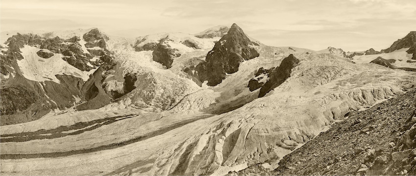 Ghiacciaio del Lys, Monte Rosa - Vittorio Besso 1875-80